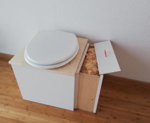 Toilette sèche d’intérieur en bois Belgique